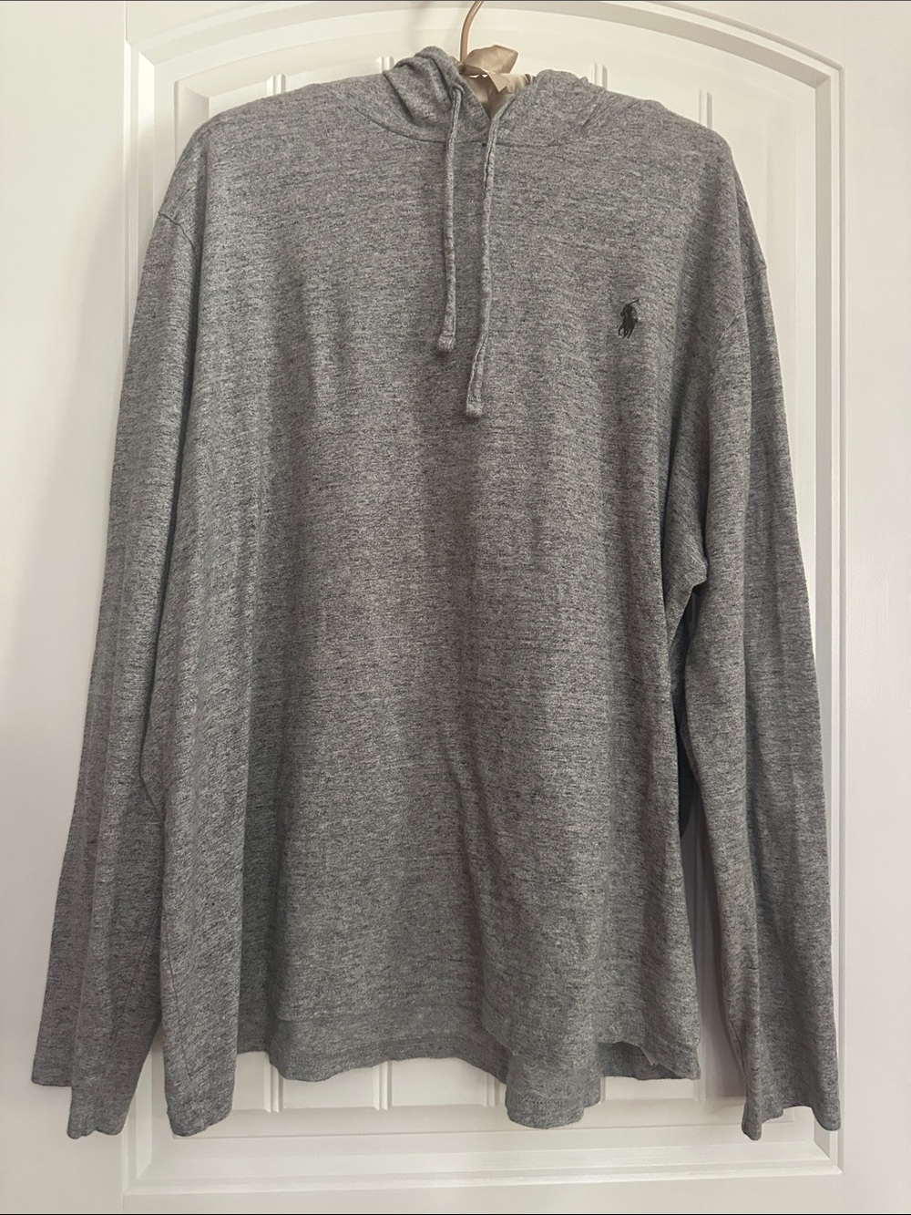 Polo by Ralph Lauren Heather Gray Hooded Long-Sleeve Shirt XL